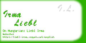 irma liebl business card
